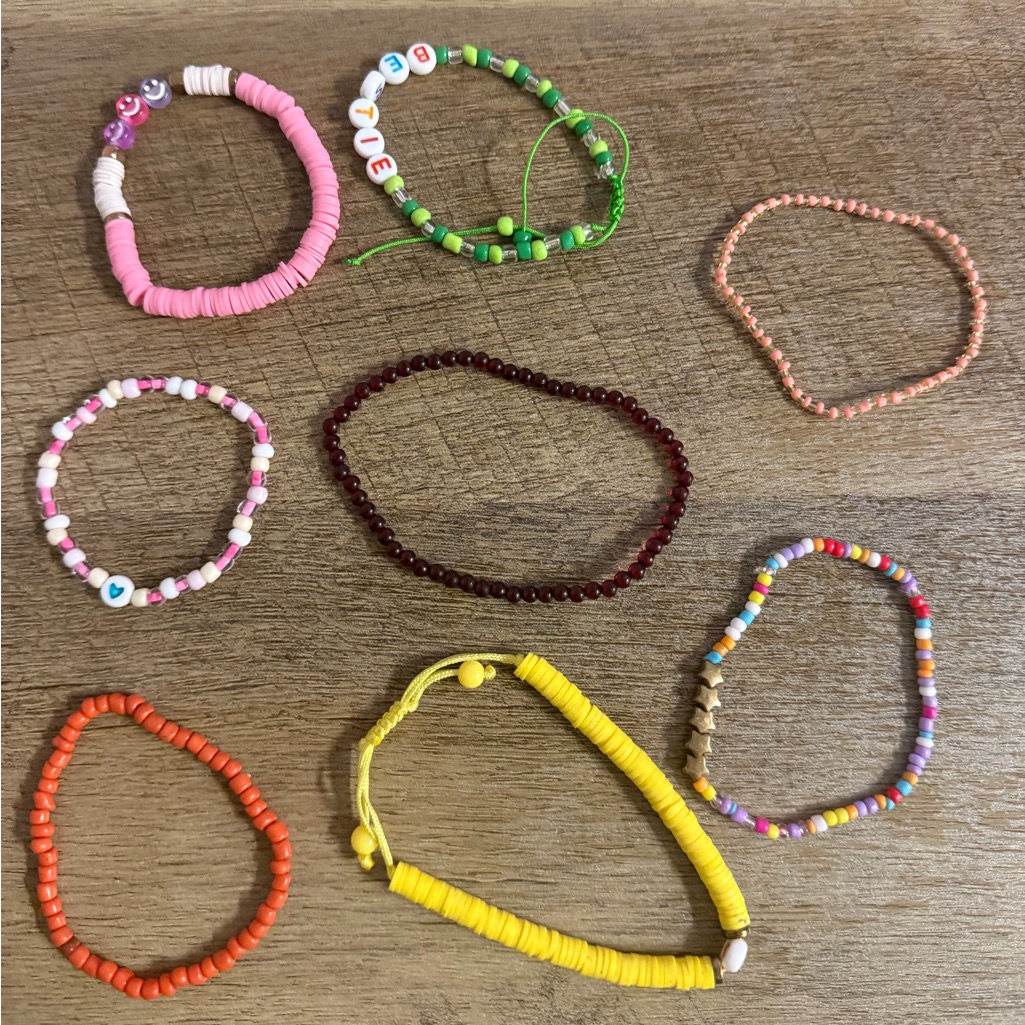 Colorful Beaded Bracelet Set Of 8